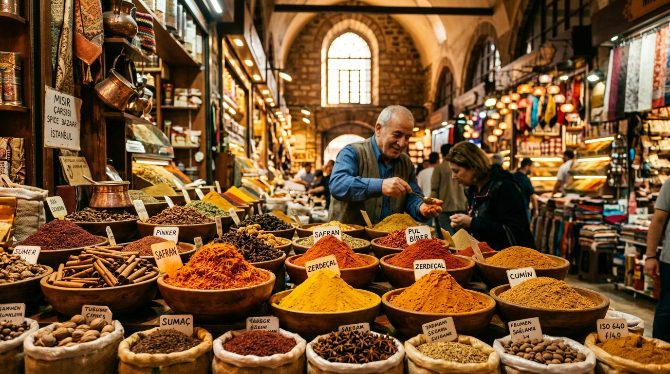 Пряности на стамбульском базаре